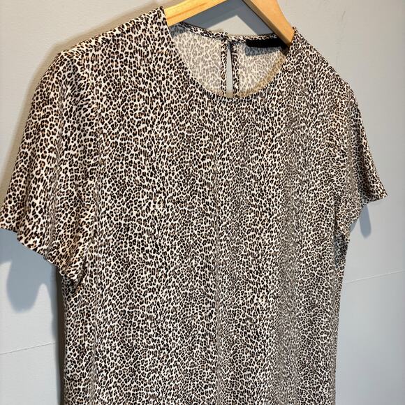 Jenni Kayne Leopard Print T-Shirt Dress - size medium - Picture 3 of 7